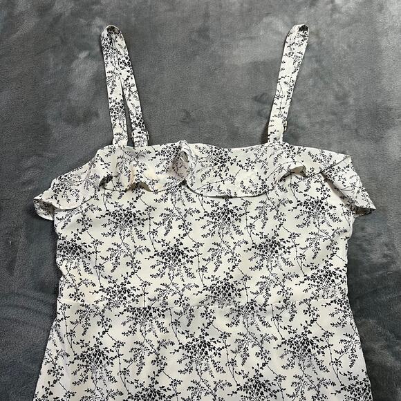 Altar’d State Sleeveless Ruffle Trim Floral Print Dress Size Medium Knee Length - Picture 3 of 11